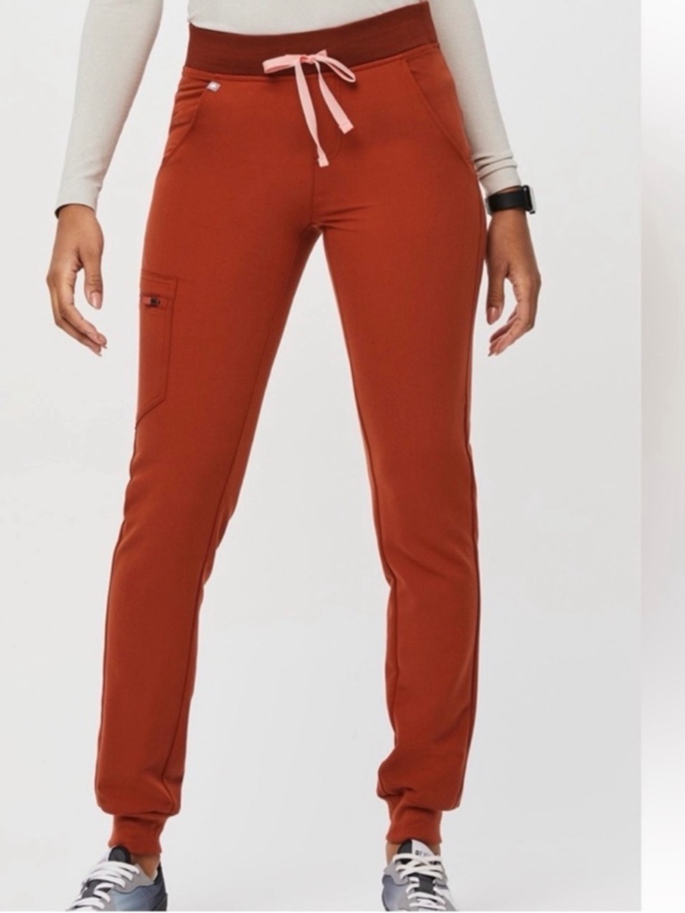 Figs Auburn ZAMORA Jogger Scrub Pants in Rust XSP - Picture 5 of 6
